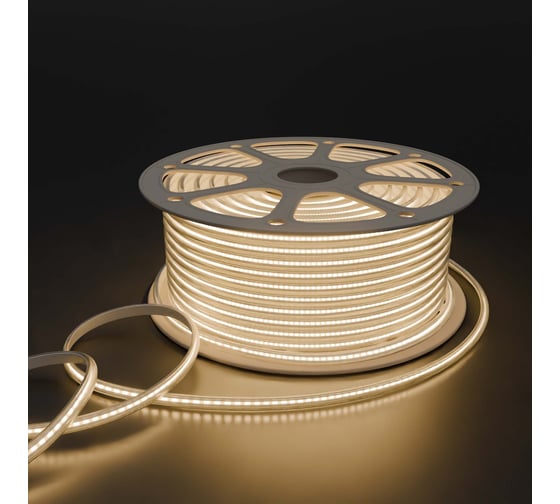 Изображение товара Светодиодная лента Apeyron 220В, 11Вт/м, 900лм/м, 4000К, COB 288д/м, 13x6мм, 50м, IP65 17-55