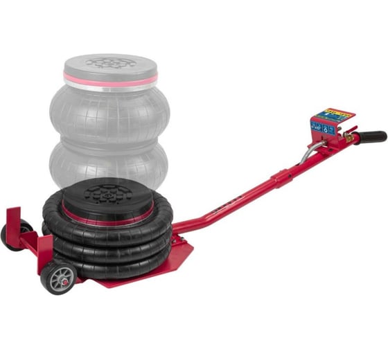 Изображение товара Домкрат подкатной пневматический Partner 3.5т (6-12bar, h min 135мм, h max 450мм, 3 подушки, Ø255мм) PA-YHQD-3WT-270B(60955)