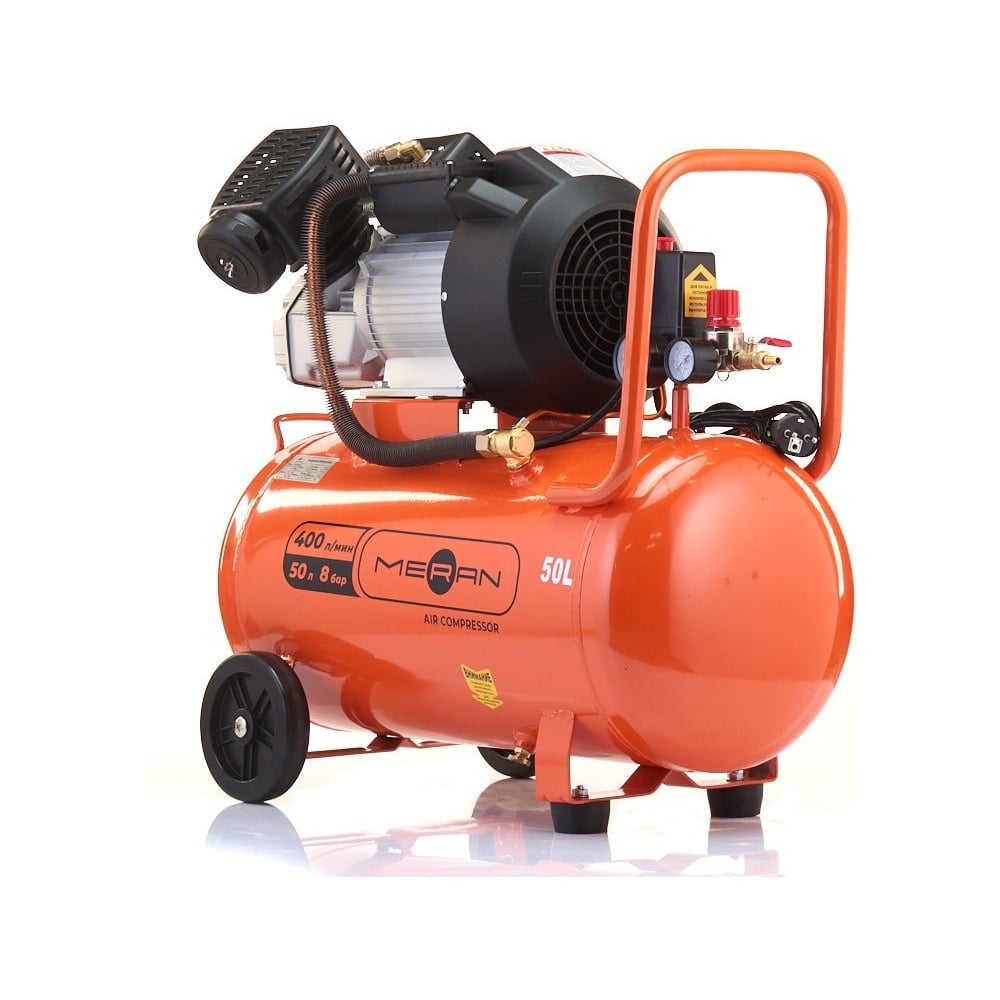 Изображение товара Компрессор MERAN CPV 400/50 с мощностью 2.2 кВт и производительностью 400 л/мин