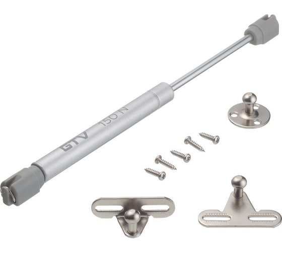 Изображение товара Мебельный газлифт GTV 150N, серый, упаковка 50 шт PD-G0150-N02