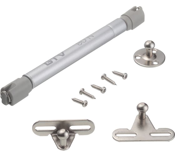 Изображение товара Мебельный газлифт GTV барный, для откидных фасадов 80N ( упаковка 50 шт), цвет серый PD-ECGDL-080