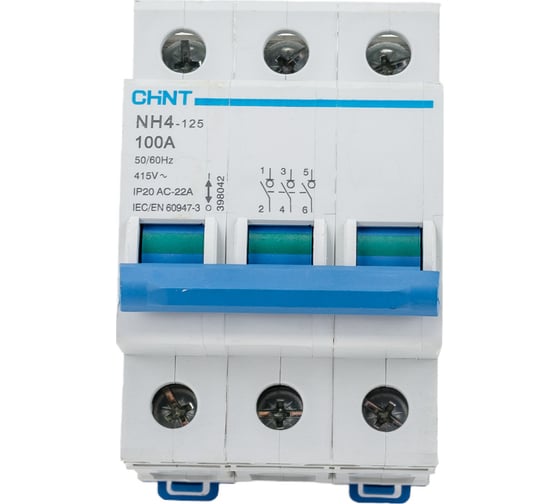 Изображение товара Выключатель нагрузки CHINT, NH4 3P 100A 398042