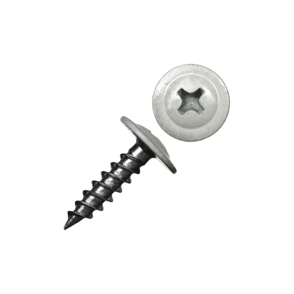 Изображение товара Саморез с прессшайбой Rizzel ПШ 4,2х19 RAL 9006 1000 шт