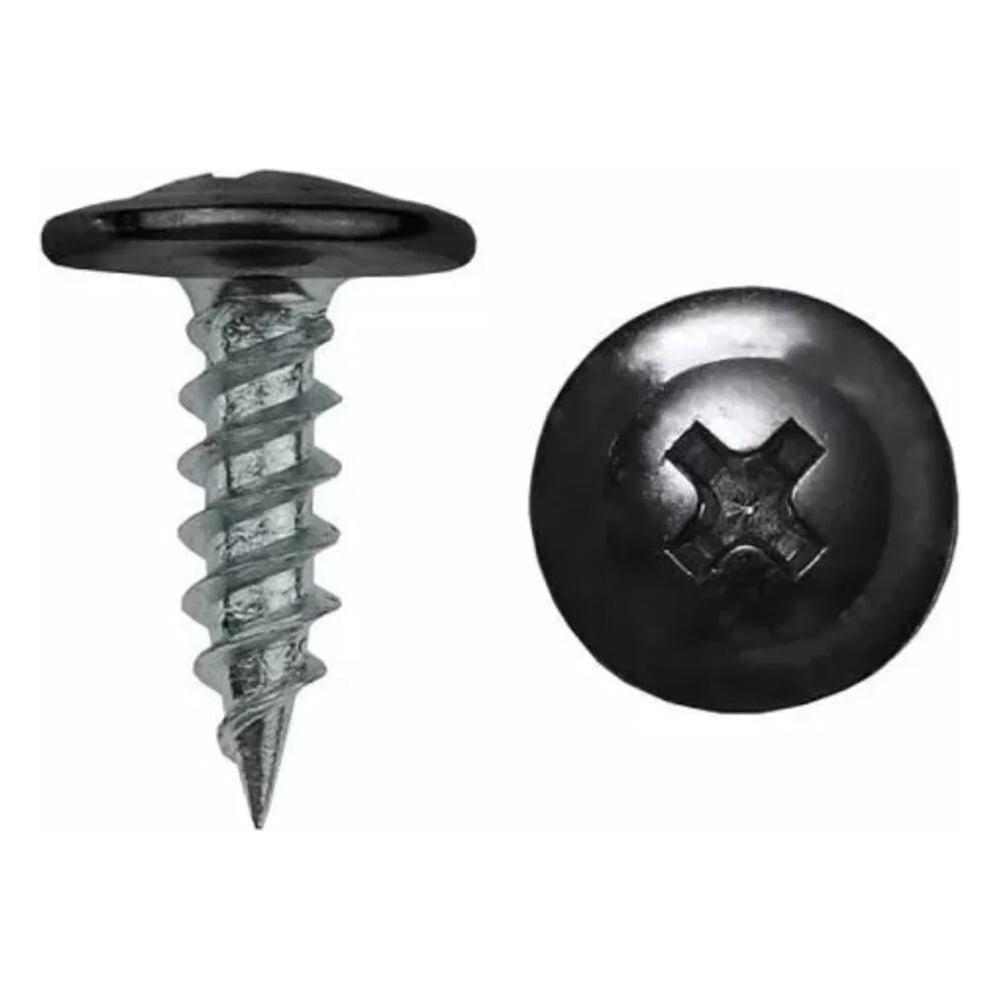 Изображение товара Саморез с прессшайбой Rizzel ПШ 4,2х19, черный янтарь, 1000 шт.