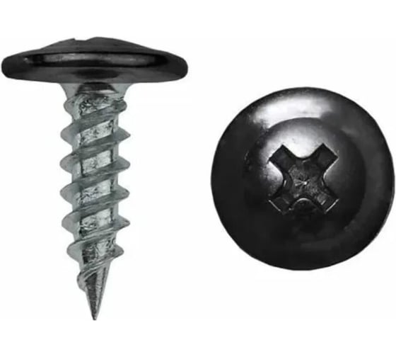 Изображение товара Саморез с прессшайбой Rizzel ПШ 4,2х16, RAL 9005, 1000 шт. 00000309881