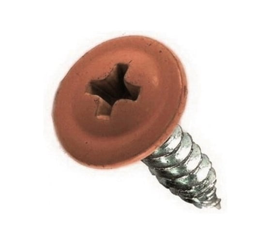 Изображение товара Саморез с прессшайбой Rizzel ПШ 4,2х25, RAL 8017, 500 шт. 00000308136