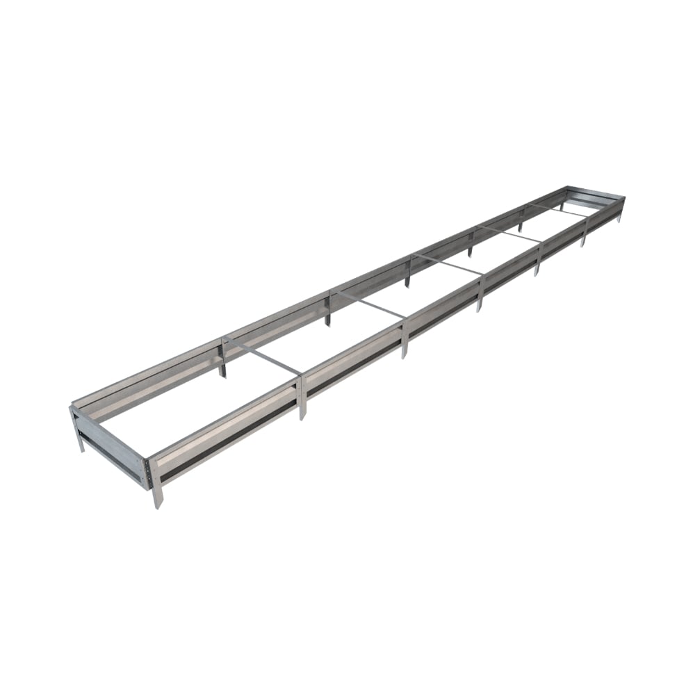 Изображение товара Готовая грядка Delta-Park GL 0.7х6 м серебристая надежное ограждение для дачи