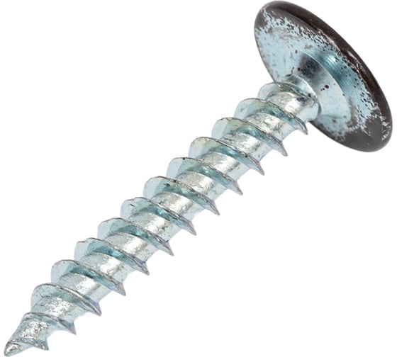 Изображение товара Саморез с прессшайбой Rizzel ПШ 4,2х25, RAL 8019, 500 шт. 00000318037