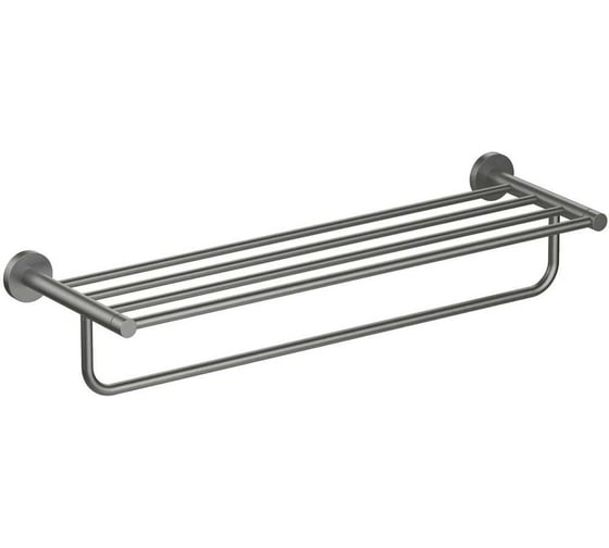 Изображение товара Полка для полотенец AQUATEK AQ4115BGM ЕВРОПА, шлиф. черный хром 00000139762