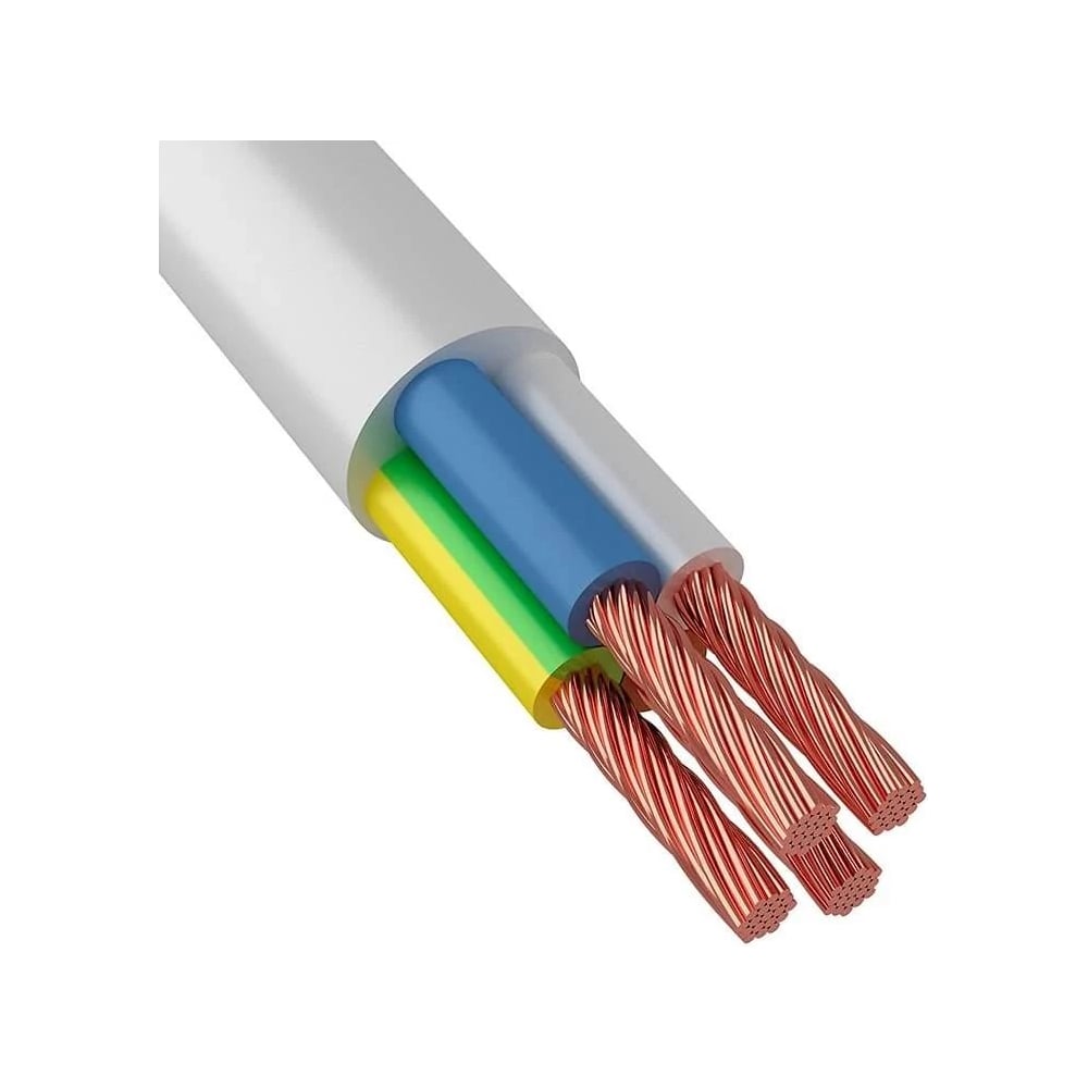 Изображение товара Провод ВЭКЗ ПВС 4*2,5 380 В бухта 100 м ГОСТ для электромонтажа