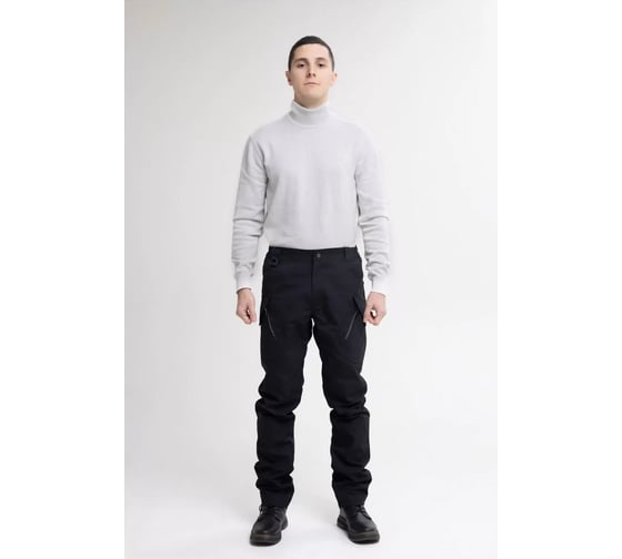 Изображение товара Брюки черные мужские летние Уралспецзащита размер 56-58, рост 182-188 бр-муж-черн-56-182