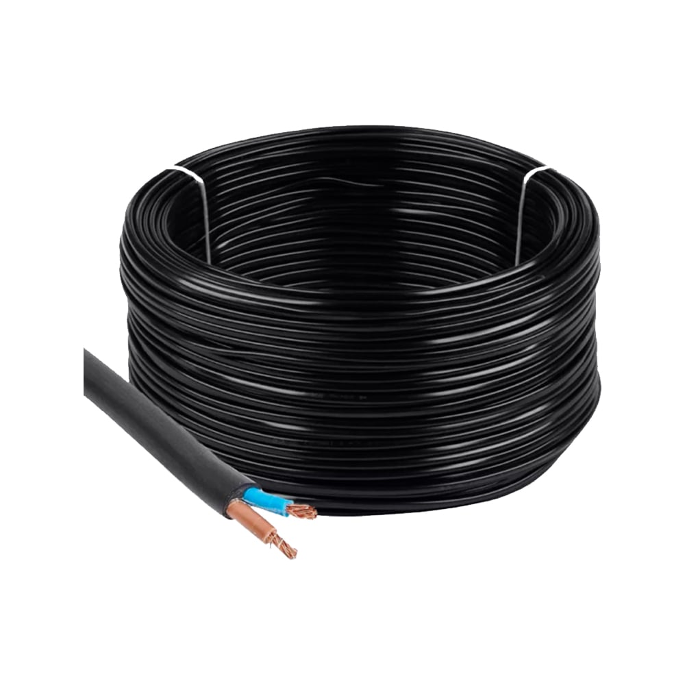 Изображение товара Провод ВЭКЗ ПВСмб 2*0,75 220 В, бухта 100 м, черный