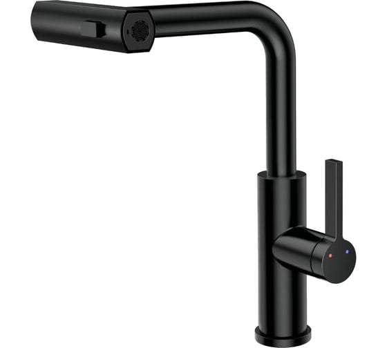 Изображение товара Смеситель для кухни с выдвижной лейкой RUSH Tinos TI3732-18Black