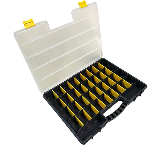 Изображение товара Органайзер Jetservice 517x395x60 мм, черно-желтый, с разделителями, 38 ячеек JS51760