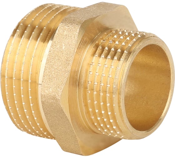 Изображение товара Ниппель переходной НР-НР латунный Gappo 1/2" х 3/8" (уп. из 10 шт.) G1205.0403