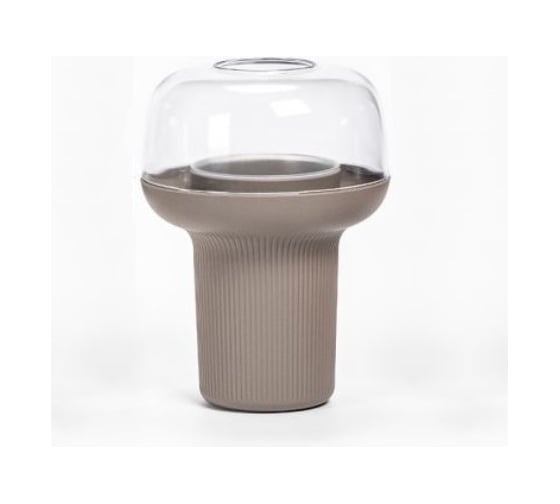 Изображение товара Кашпо SCHEURICH Humidarium пластик, d19, h20 см, 700 мл, серо-коричневое 072452