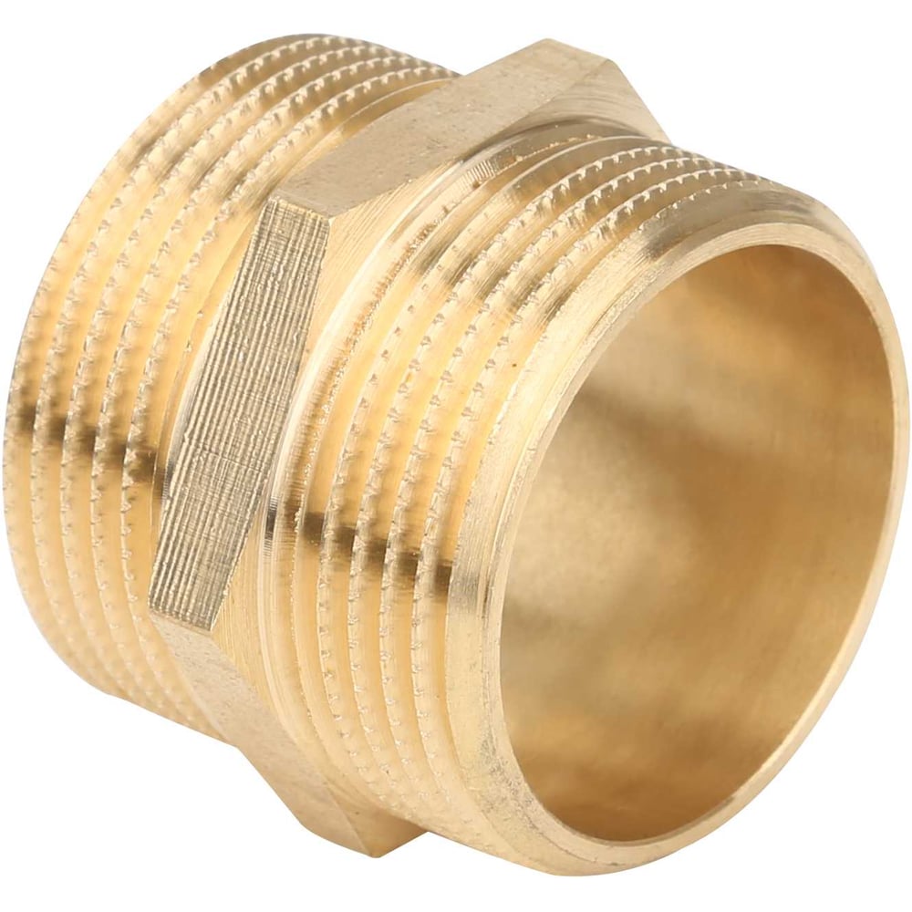 Изображение товара Латунный ниппель Gappo НР-НР 1 дюйм, наружная-наружная резьба, 25 бар
