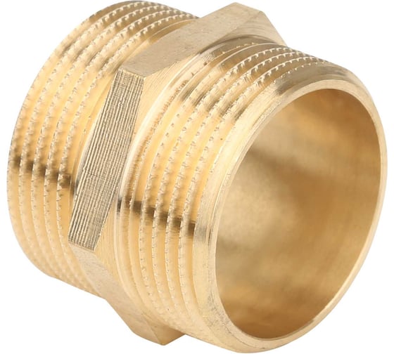 Изображение товара Ниппель НР-НР латунный Gappo 1/2" (уп. из 10 шт.) G1204.04