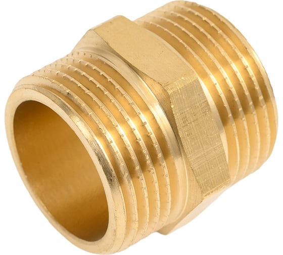 Изображение товара Ниппель НР-НР латунный Gappo 3/4" (уп. из 10 шт.) G1204.05