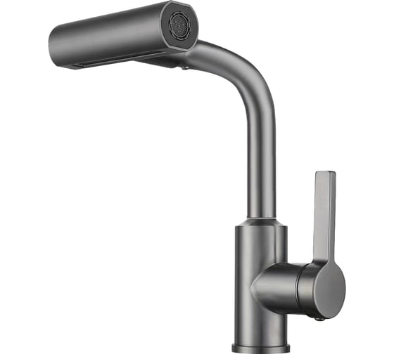 Изображение товара Смеситель для кухни с поворотной лейкой RUSH Tinos TI3732-17Grey