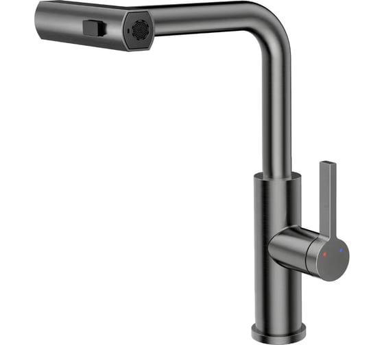 Изображение товара Смеситель для кухни с выдвижной лейкой RUSH Tinos TI3732-18Grey