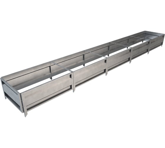 Изображение товара Сборная грядка Delta-Park GU 0.7х5 м, серебристая 30011_GU705Zn