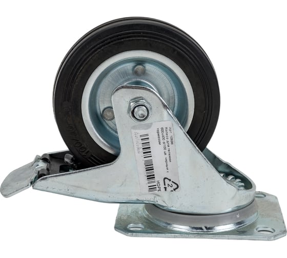 Изображение товара Колесо с тормозом 100 мм для тележки 600x400 Тара.ру 10596