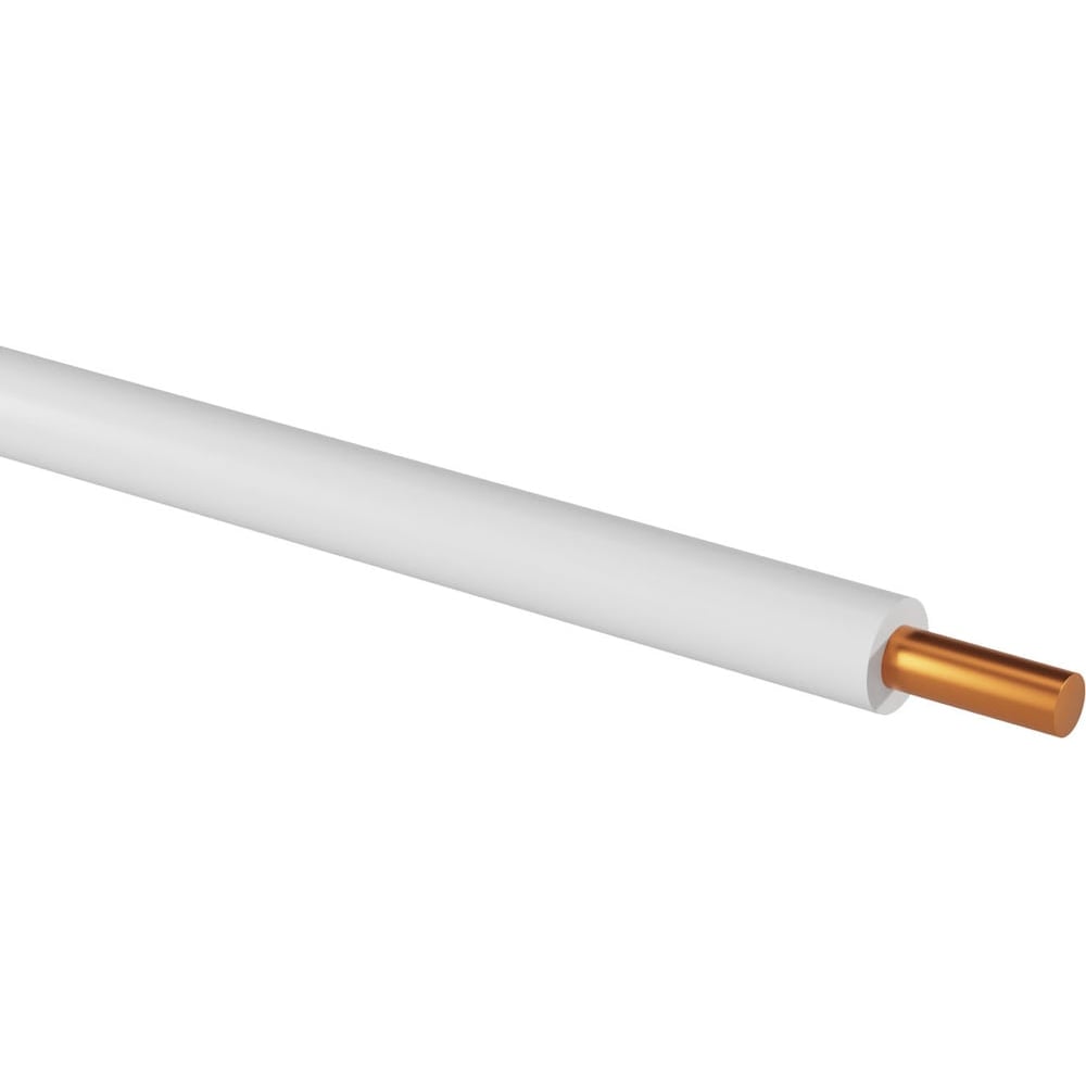 Изображение товара Провод ВЭКЗ ПуГВнг(А)-LS 1x6,0, бухта, 100 м, ГОСТ, медь, белый