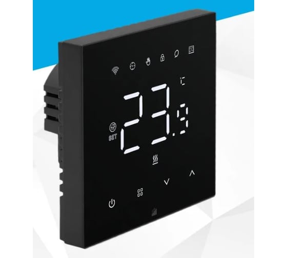 Изображение товара Терморегулятор/термостат для теплого пола Телеметрика TF-100-16B, программируемый с WiFi, работает с Яндекс Алисой 00-00000293