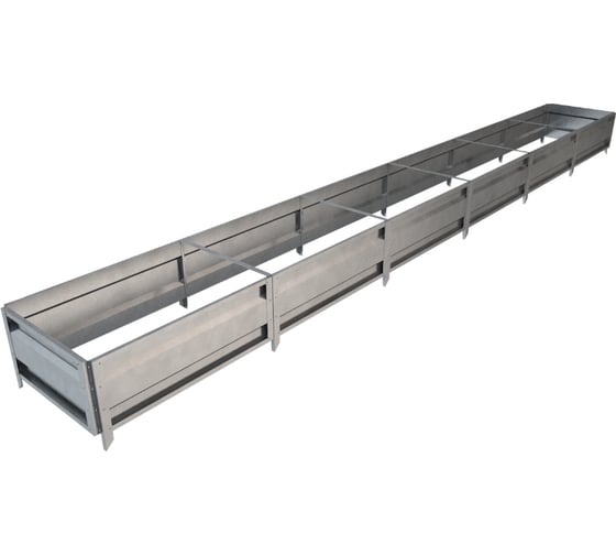 Изображение товара Сборная грядка Delta-Park GU 0.7х6 м, серебристая 30011_GU706Zn