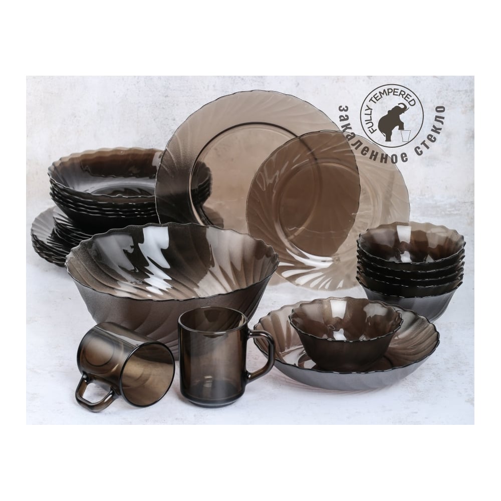 Изображение товара Столовый набор LUMINARC ОКЕАН ЭКЛИПС 31 предмет из стекла для сервировки стола