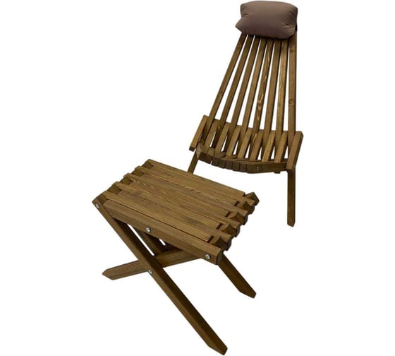 Изображение товара Комплект садовое кресло и стол из лиственницы Flamet Кентукки KN-2