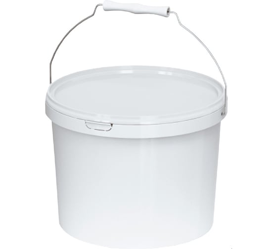 Изображение товара Пластиковое ведро с крышкой INVAMAT белое, 11 л 1243