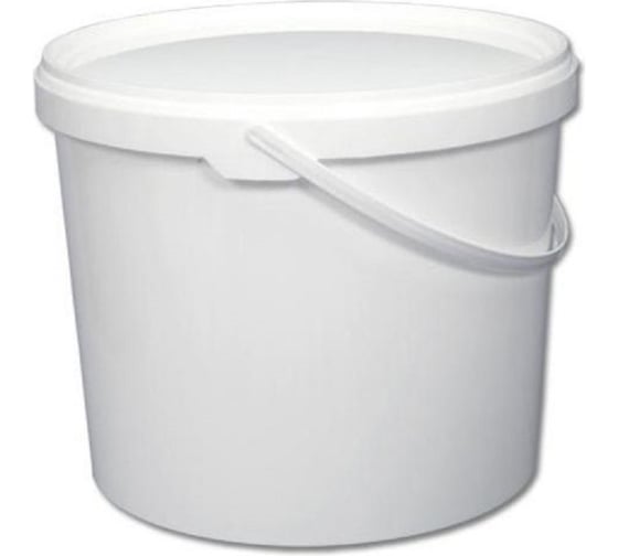Изображение товара Пластиковое ведро с крышкой INVAMAT белое, 5 л 1244