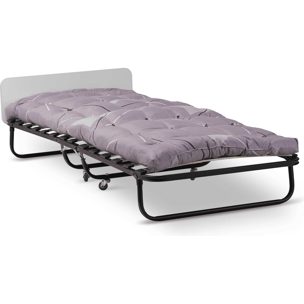Изображение товара Раскладушка взрослая Формула мебели сад для сна, с матрасом, на металлических колёсах КР0042
