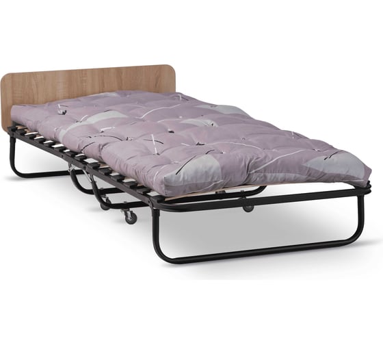 Изображение товара Раскладушка взрослая Формула мебели сад для сна, с матрасом, на металлических колёсах КР0043