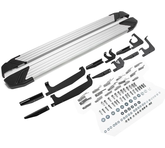 Изображение товара Пороги на автомобиль Silver для Changan CS35 Plus I поколение рестайлинг 2022-н.в., рынок РФ, 180 см, 2 шт., алюминий, Rival F180AL.8905.1