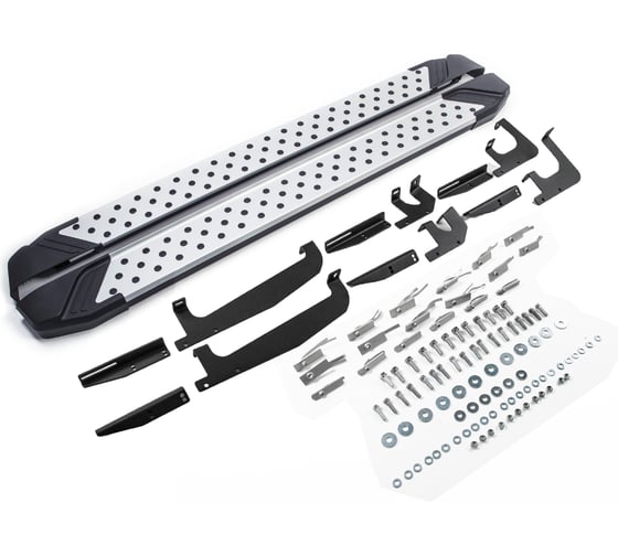 Изображение товара Пороги на автомобиль Bmw-Style круг для Changan CS35 Plus I поколение рестайлинг 2022-н.в., рынок РФ, 180 см, 2 шт., алюминий, Rival D180AL.8905.1