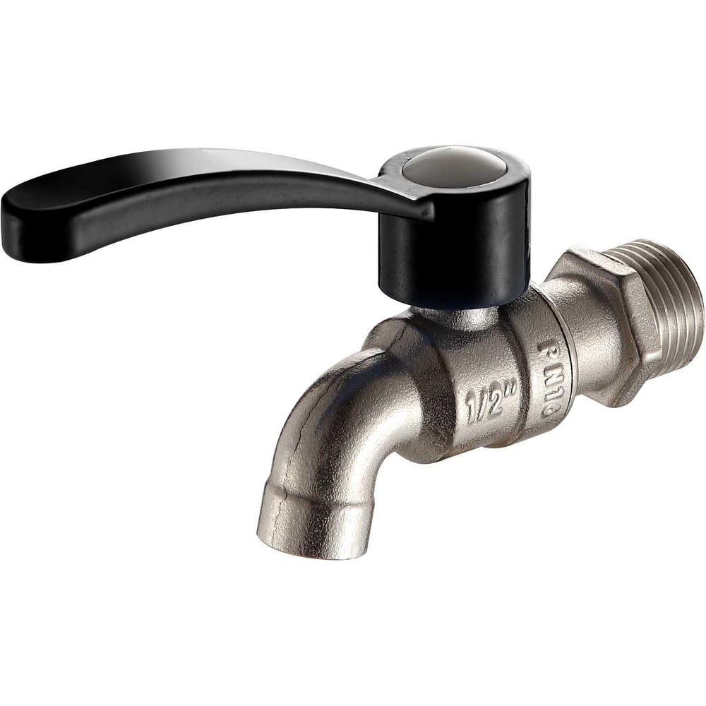 Изображение товара Кран водоразборный Gappo 1/2 - латунь никелированная, 16 бар, сатин