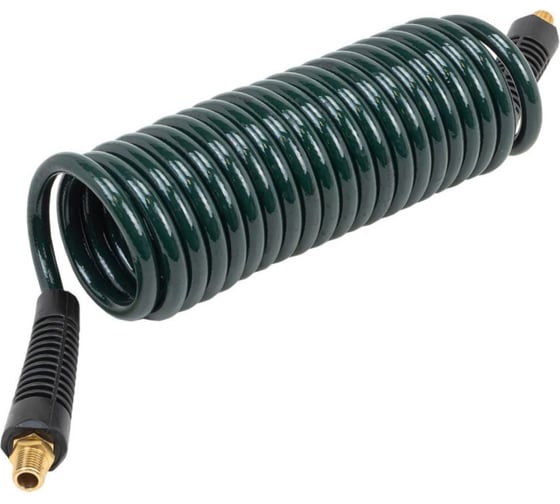 Изображение товара Шланг витой полиуретановый Rockforce 6.5мм х 10мм х 5м, с резьбовыми наконечниками 1/4" (max давление 15бар, раб. t от -20 до +60С) RF-AHC-48A(60796)