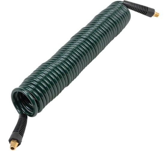 Изображение товара Шланг витой полиуретановый Rockforce 6.5мм х 10мм х 10м, с резьбовыми наконечниками 1/4" (max давление 15бар, раб. t от -20 до +60С) RF-AHC-48B(60809)