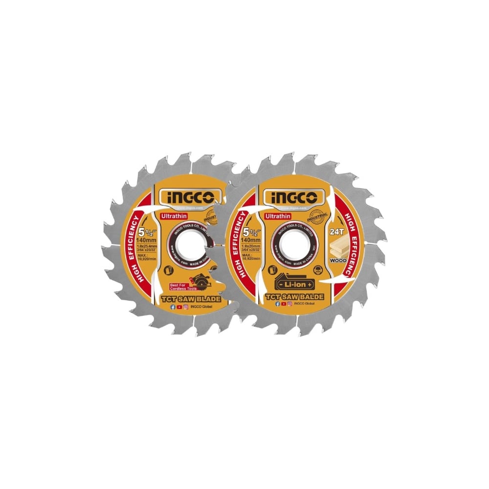 Комплект пильных дисков INGCO 140x20 мм 24T TSB1403