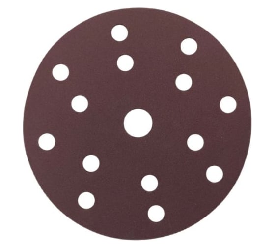 Изображение товара Набор шлифовальных кругов Vitatools 150 мм Р40-Р1000, 15 отверстий, красный, 13 шт R-150-P40-P1000-13-15