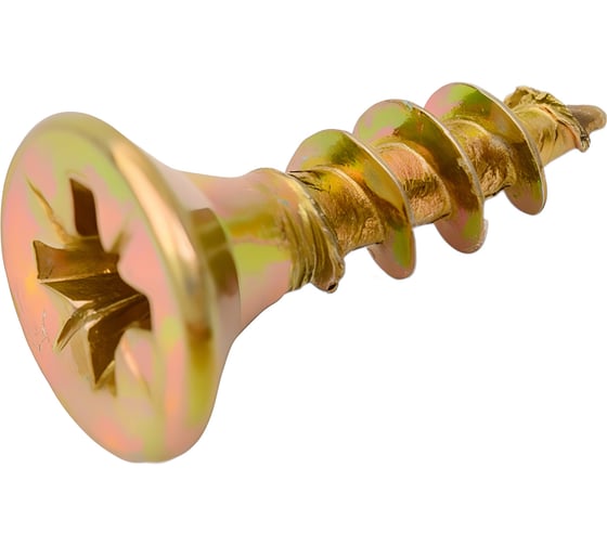 Изображение товара Универсальные шурупы ВИРТУОЗ 4,5х16 мм, потайная головка, желтый цинк 50 шт 27115