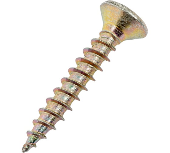 Изображение товара Универсальные шурупы ВИРТУОЗ 5,0х 30 мм, потайная головка, желтый цинк 25 шт 01962