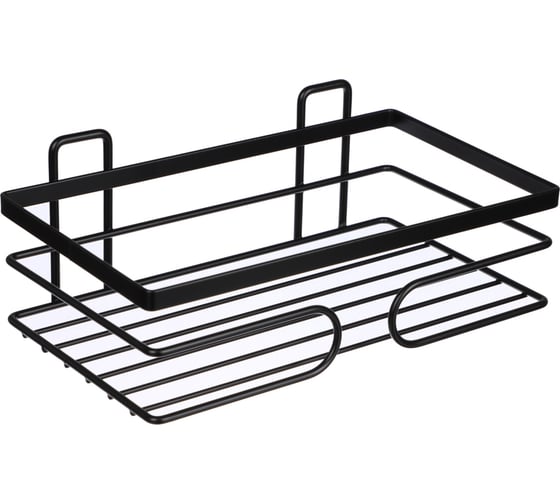 Изображение товара Настенная полка VETTA прямоугольная, металл, 24x14x6,5 см, черный 478-247