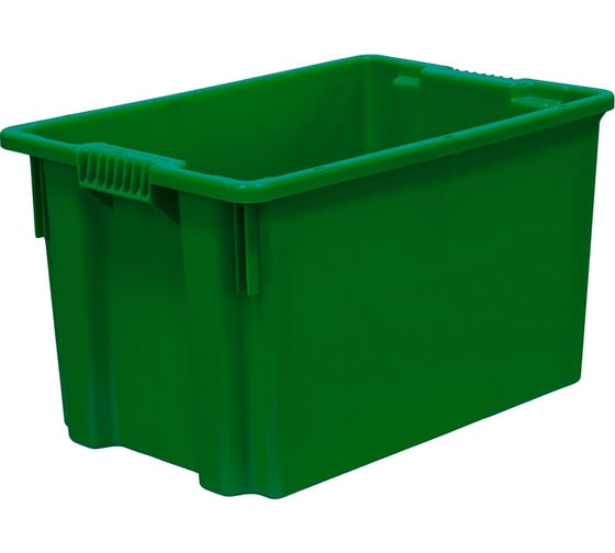 Изображение товара Ящик Тара.ру п/э 600х400х350 сплошной, зелёный 07718