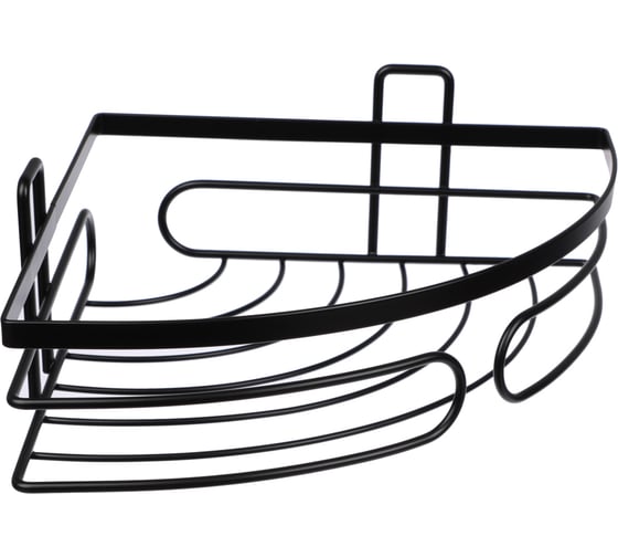 Изображение товара Настенная полка VETTA угловая, металл, 31x22x6,5 см, черный 478-245