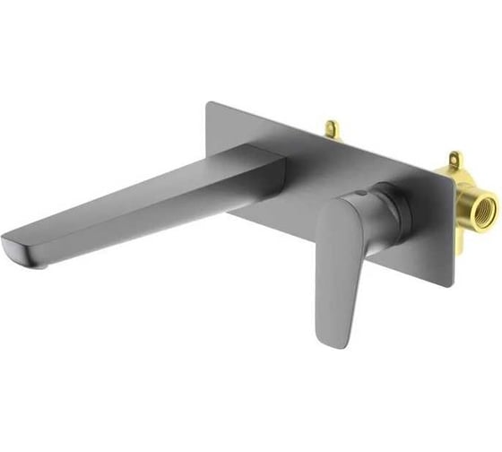 Изображение товара Смеситель для раковины настенный AQUATEK AQ1113BGM БЕТТА внешняя и скрытая часть, шлиф. черный хром 00000139681