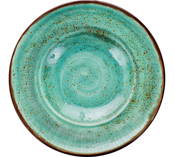 Изображение товара Набор бумажных тарелок ND Play Керамика зеленая, в т/у пленке, 6шт, d=180мм ND Play 314237